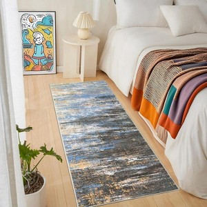 Modern Abstract Rug, Large Washable Low-Pile Non-Slip Carpet for Living Room, Bedroom, Indoor Floor Mat - 1 of 4