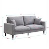 SKRAN Couch for Living Room, 74" High Resilience Sofa Couch, Corduroy 3 Seater Comfy Couch for Small Spaces, Apartment, Bedroom - 3 of 4