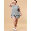Agnes Orinda Women's Plus Size Comfy Ruffle Sleeveless 2 Piece Tank Loungewear Pajamas Set - 2 of 4