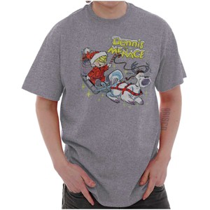 Dennis The Menace Winter Sleigh Ride Graphic T Shirt Men or Women Brisco Brands - 1 of 4