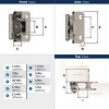 Amerock Single Demountable Hinges for 1/2" Overlay Cabinet Doors – Set of 2 - 3 of 4