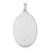 Black Bow Jewelry 14k White Gold Solid Oval Saint Christopher Medal Pendant, 18 x 34mm - 3 of 4