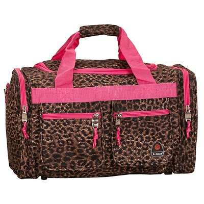 pink leopard luggage