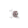 Black Bow Jewelry Sterling Silver with Pink Crystals October Lattice Bead Charm - 2 of 3