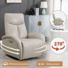 CENGHU Leather Swivel and Rocker Power Recliner Chair with Lumbar Support, Max Swivel Degree 270, Sofa Chair with USB and Type-C Ports - 4 of 4