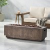 VYNXARIA 48" Outdoor 50000 BTU Rectangular Iron Propane Fire Pit, Brown Wood Pattern (Tank Cover not Included) - 2 of 4