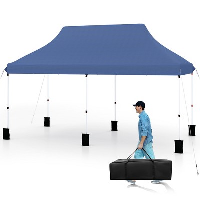 Tangkula 10 x 20FT Pop-up Canopy Tent Folding Instant Sun Shelter w/ 3 Adjustable Heights