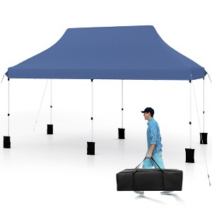Tangkula 10 x 20FT Pop-up Canopy Tent Folding Instant Sun Shelter w/ 3 Adjustable Heights - 1 of 4