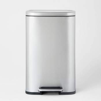 Happimess Chuck Kitchen/office 17.2-gallon Open-top Trash Can, Chrome :  Target