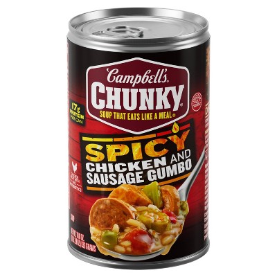 Campbell's Chunky Spicy Chicken & Sausage Gumbo - 18.8oz : Target