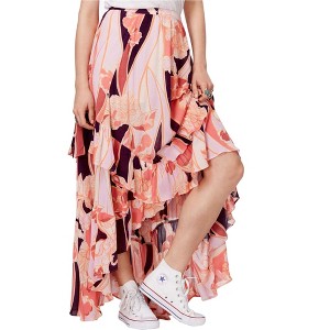 Free People Womens Printed Tiered High-Low Skirt - 1 of 1