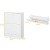 Hitow Tipping Shoe Cabinet Double Drawer Minimalist Lightweight Design - 3 of 4
