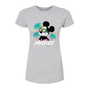 Women's - Disney - Mickey Sunset Shades Fitted Graphic T-Shirt - 1 of 3