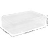 Fmeida Large Capacity Clear Pencil Box, Pencil Case, Plastic Pencil Boxes, Stackable Design, Supply Boxes for School Classroom, 4-Pack (Clear) - 3 of 4