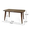 59'' W Mid Century Modern Wood Dining Table,4 Seater Kitchen Dining Room Table with Solid Rubberwood Leg,Weight Capacity Up to 300LBs-Coolbibila - 4 of 4