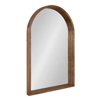 24" x 36" Hutton Arch Wall Mirror Rustic Brown - Kate & Laurel All Things Decor
