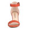 Allegra K Women's Back to College Open Toe Ankle Strap Chunky Heel Sandals - 3 of 4