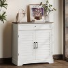 Rbied 16 Pair Shoe Cabinet, Freestanding Entryway Storage Organizer with Drawer, Living Room, Bedroom - 2 of 4