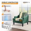 Karl Home 31 inch Linen Sloping Handrail Accent Chair - 4 of 4