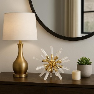 Decorative Crystal Starburst Statue for Home Decor - Stylish Sculpture Accent Perfect for Office, Shelf, and Living Room Decor - 1 of 4