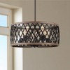 Franklin Iron Works Woodgrain Bronze Pendant Chandelier Lighting 20" Wide Modern Industrial Drum 5-Light Fixture for Dining Room Living House Home - 2 of 4