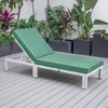 LeisureMod Marlin Patio Sling Chaise Lounge Chair With Arms in Grey Aluminum - 2 of 4