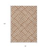 Orange And Ivory Geometric Washable Indoor Outdoor Area Rug - 3 of 4