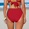 Women's Chic Red Crochet Trim High-Rise Bikini Bottoms - Cupshe - 4 of 4