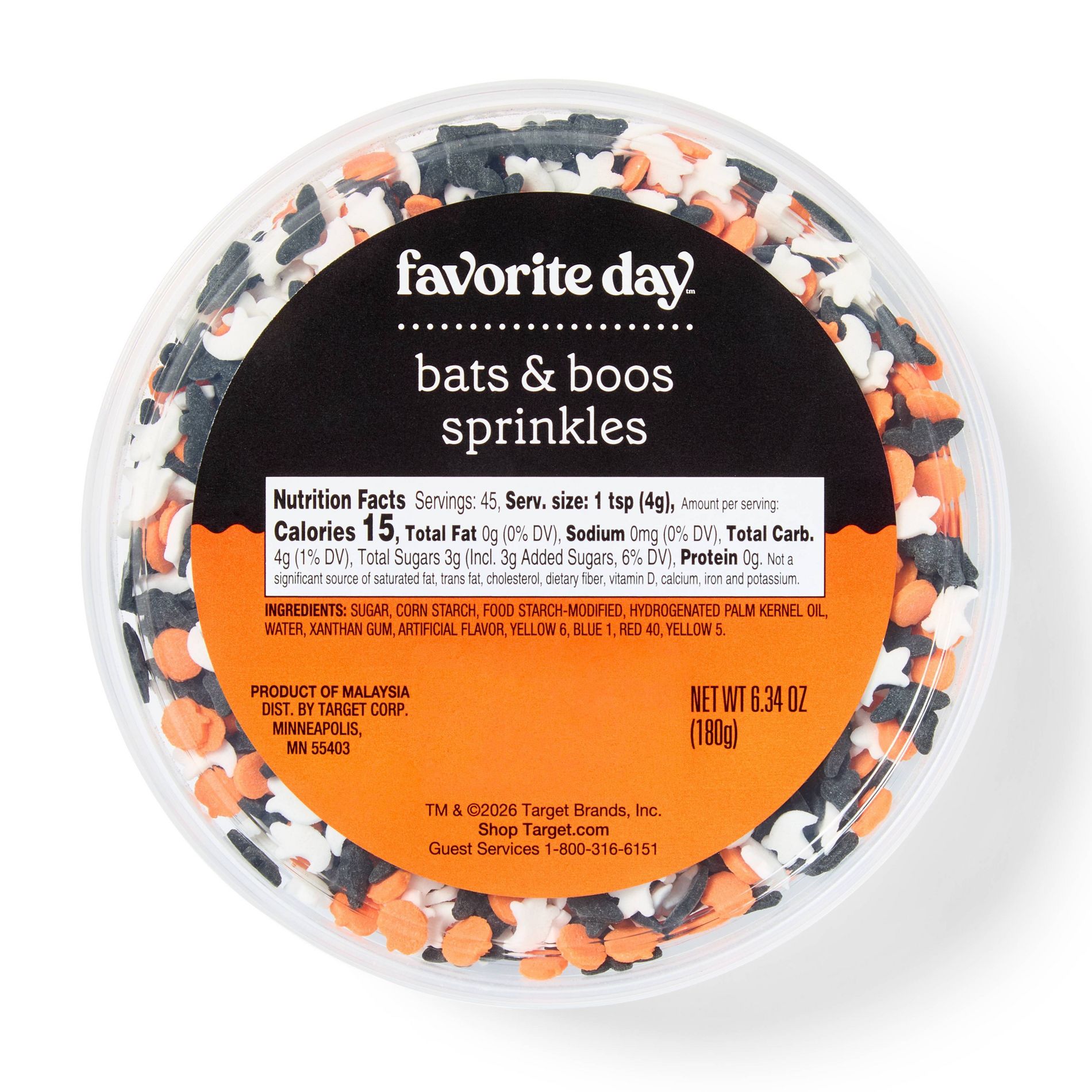 Bats and Boos Halloween Sprinkles - 6.34oz - Favorite Day™