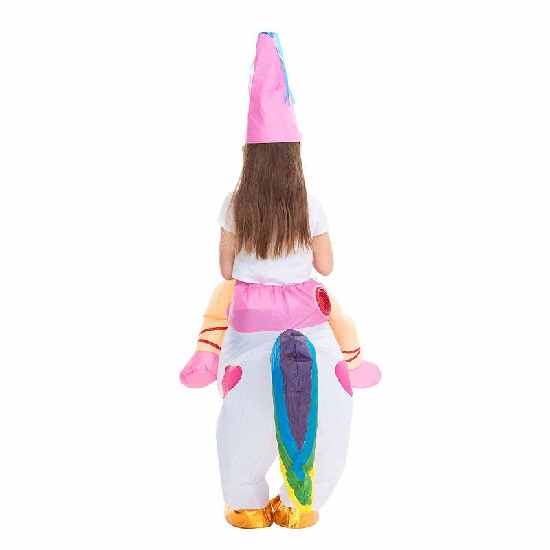 Child Unicorn Ride-On inflatable ride a unicorn costume - M (7-10yrs), 4 of 5