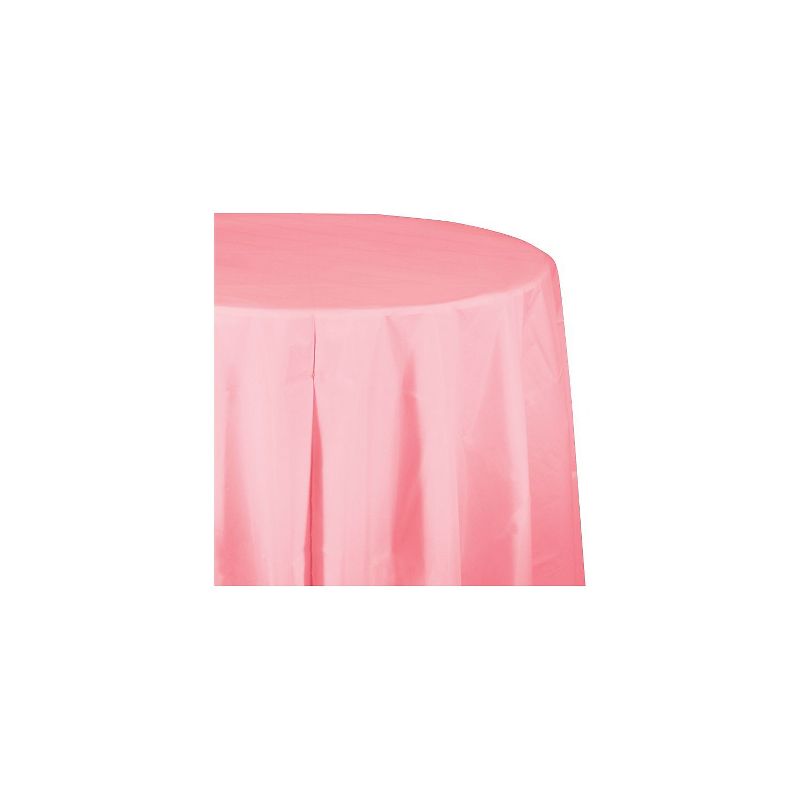Creative Converting Classic Pink Round Plastic Tablecloths 3 Count (DTC703274TC), 1 of 2