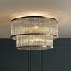 ALOADECOR Modern Glam  Glass Drum Flush Mount Contemporary Ceiling Light For Living Room Entryway Bedroom - 3 of 4
