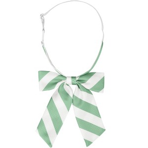 Elerevyo Women's Stylish Adjustable Elastic Band Pre-tied Stripes Bow Ties - 1 of 4