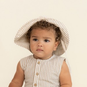 Organic Bucket Sun Hat - Brown Stripes - 1 of 3