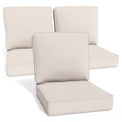 Buenhomino Outdoor Patio Chair Cushions Set, Olefin Fabric Weather-Resistant Outdoor Cushion with zipper