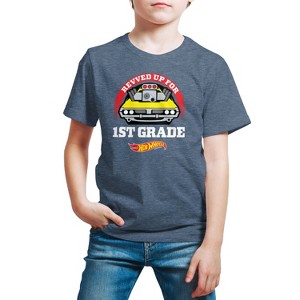 Boys' - Hot Wheels - Revved Up For 1st Grade Short Sleeve Graphic T-Shirt - 1 of 4
