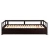 Twim Size Wooden Daybed with Trundle and Two Storage Drawers - 4 of 4