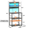 Aheaplus Kitchen Storage Rack with Power Outlet, Coffee Bar Station with LED Lights, Bakers Rack with 6 S-Shaped Hooks - 4 of 4