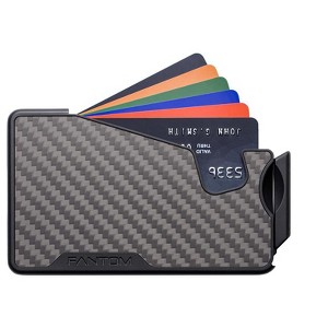 FANTOM X Card Fanning Wallet, NOW 20% off RFID Aluminum Holder, Carbon, Slim Size Holds 5-10 Cards Lifetime Warranty X10-R-CF - 1 of 4