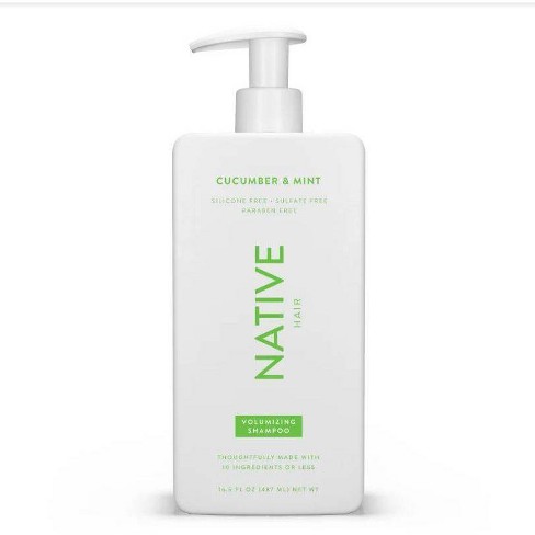 Native Vegan Cucumber & Mint Natural Volume Shampoo, Clean, Sulfate, Paraben And Free - 16.5 Fl Oz : Target