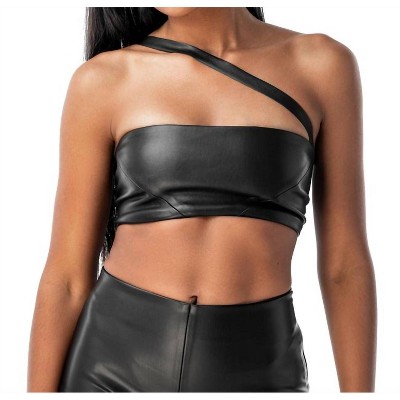 Women's Leather Top Zoni - Mdnt45