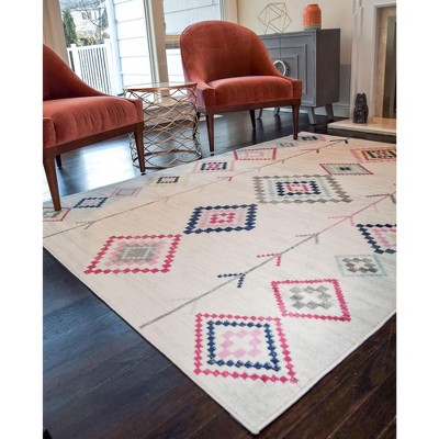 Native Ivory Tribal Moroccan-Inspired 8'x10' Synthetic Area Rug