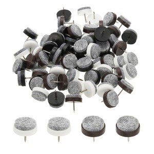 Unique Bargains Wooden Chair Sofa Cabinet Table Leg Floor Protector Round Nail-on Felt Pads 72 Pcs - 1 of 3