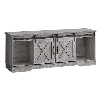 Monarch Specialties Tv Stand 60 Inch Console Media Entertainment Center Storage Cabinet Living Room Bedroom Laminate Grey Transitional