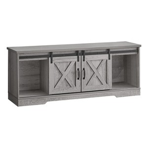 Monarch Specialties Tv Stand 60 Inch Console Media Entertainment Center Storage Cabinet Living Room Bedroom Laminate Grey Transitional - 1 of 4
