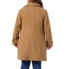 Agnes Orinda Women's Plus Size Single Breasted Long Sleeve Fleece Warm Overcoats - 4 of 4