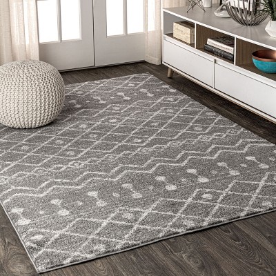 4'x6' Aksil Moroccan Beni Souk Area Rug, Gray/cream - Jonathan Y : Target