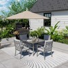 HAPPATIO Patio Outdoor Dining Set - All Aluminum Patio Table and Chairs Set with Cushions, Patio Dining Set for Lawn, Garden - 3 of 4