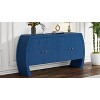 VYNXARIA U-Style Four-Door Ash Veneer Storage Cabinet with Curved Legs - Elegant & Functional - 4 of 4