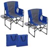 Oversized Camping Directors Chair 2 Pcs, Portable Folding Lawn Chairs for Adults Heavy Duty with Side Table, Outdoor Foldable Camp Chair with Pocket - 3 of 4